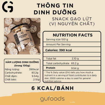 Snack gạo lứt ngũ cốc nguyên hạt GUfoods - Không chiên dầu, Đa dạng hương vị, Thanh đạm, Lành mạnh, Phù hợp Eat clean, Ăn vặt healthy, Tiện lợi, Thuần chay