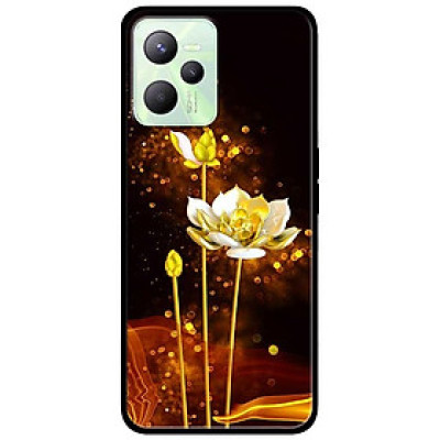 Ốp lưng dành cho Realme C35 mẫu Sen Trắng Vàng 2