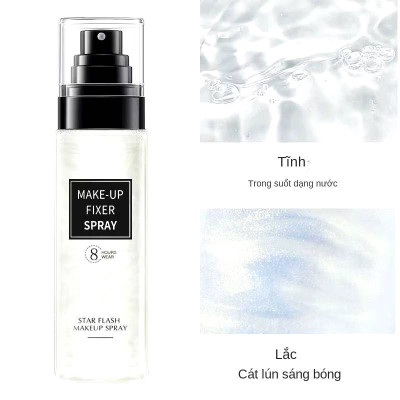 Xịt khóa Makeup Star Flash Make Up Spray 8 Hours Wear, Xịt giữ makeup cố định lớp trang điểm bắt sáng lâu trôi, hàng nhập khẩu