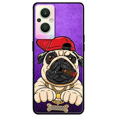 Ốp lưng dành cho Oppo A16K - Oppo A36 / A76 - Oppo Reno 7z 5G mẫu Pulldog Hiphop Nền Tím