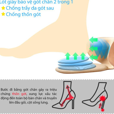 Lót giày cao gót chống rộng, chống trầy gót cực êm chân cao cấp- buybox - BBPK09