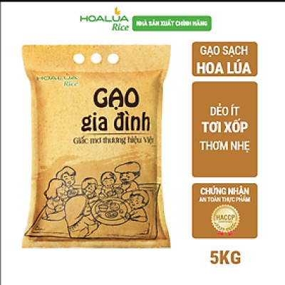 Gạo Gia Đình - Túi 5kg - Tơi xốp, mềm cơm, thơm nhẹ