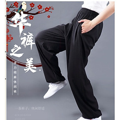 Quần Thể Dục Nam Nữ - Thái Cực Quyền - Lụa Tơ Tằm Siêu Mát Siêu Co Dãn