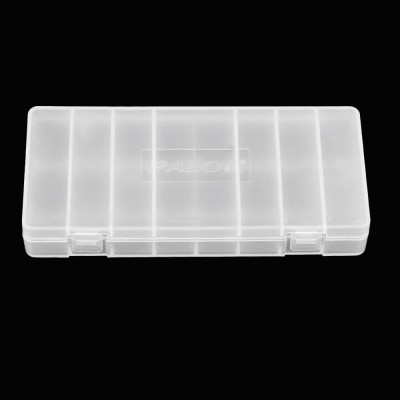 1Pc PALO Transparent AA Battery Storage Box Case High-quality Container Durable Plastic Battery Holder with Lid Holds 8