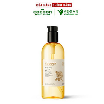 Dầu tẩy trang hoa hồng Cocoon 310ml tẩy sạch lớp makeup & dưỡng ẩm thuần chay