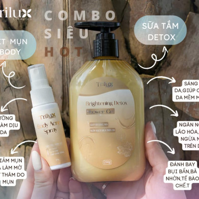 Sữa Tắm Detox Và Sạch Sâu Trilux Chai 280ml, Sáng Da Và Dưỡng Da Với Thành Phần Từ Thiên Nhiên