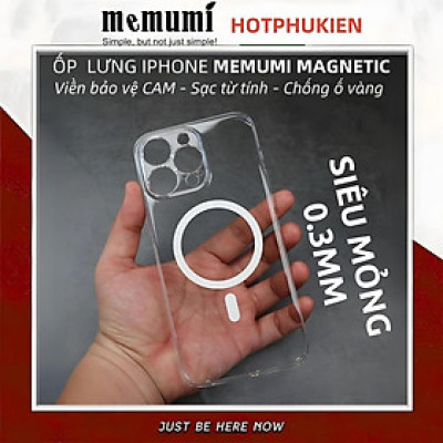 Ốp lưng trong suốt sạc từ tính bảo vệ camera cho iPhone 16 Pro Max, iPhone 16 Pro, iPhone 15 Pro Max, Iphone 15 Pro hiệu Memumi Glitter Magnetic - Siêu Mỏng 0.3mm, Tích Hợp Sạc Không Dây Từ Tích Magnetic, Lực Hút Mạnh, Chắc Chắn - Hàng nhập khẩu