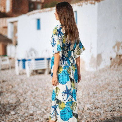 Maxi Cotton Phối Ren Isla Bonita