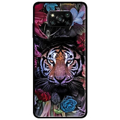 Ốp lưng dành cho Xiaomi Poco X3 mẫu Sư Tử Và Hoa