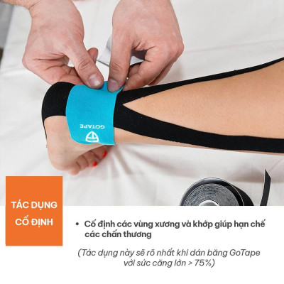 Băng dán cơ thể thao GOTAPE 5cm*5m, cuộn Pre-cut chất liệu Rayon cao cấp