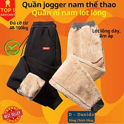 Quần Jogger Nam Thể Thao - Quần Nỉ Nam QD1 Lót Lông Cao Cấp Chính Hãng