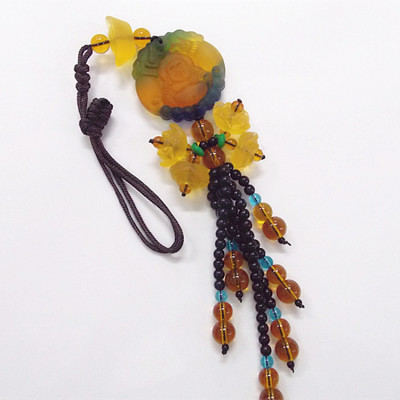 Dây Khánh Phong Thủy Phật Di Lạc Và  Cặp  Tùy Hưu Treo Xe Ô Tô 