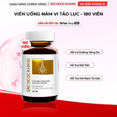 Viên uống đẹp da - chống lão hóa - nám sạm tàn nhan Sắc Ngọc Khang Vi Tảo Lục Hộp 180 Viên