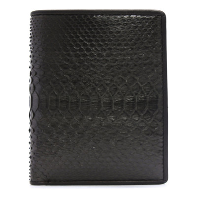 HP2304-05-06 - Ví nam Huy Hoàng da trăn kiểu đứng màu đen, nâu, da nguyên thủy