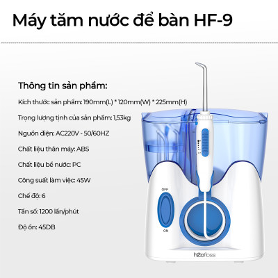 Máy tăm nước gia đình H2ofloss HF-9 - Hàng chính hãng