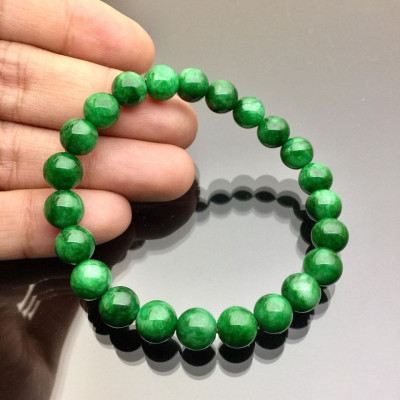 Vòng tay phong thủy đá cẩm thạch sơn thủy thiên nhiên cho Nam Nữ cầu Tài Lộc Duyên