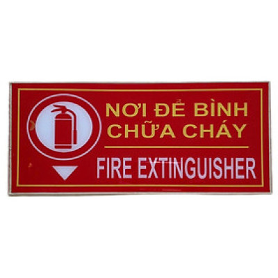 Bảng hiệu NƠI ĐỂ BÌNH CHỮA CHÁY - Chất liệu Mica 