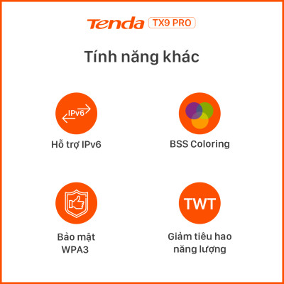 Thiết bị phát Tenda Wifi TX9 Pro Chuẩn Wifi 6 AX3000Mbps - Hàng Chính Hãng