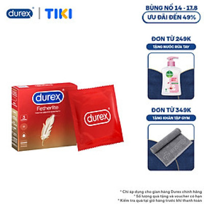 Bao cao su Durex Fetherlite Hộp 3 Bao