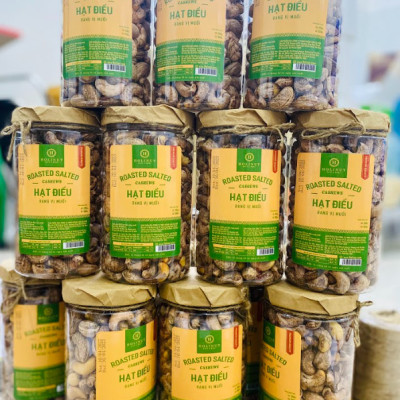 HẠT ĐIỀU RANG MUỐI BÌNH PHƯỚC NGUYÊN HẠT VỎ LỤA 500GRAM