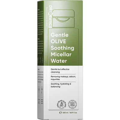 Nước tẩy trang DrCeutics Gentle Olive Soothing Micellar Water (500ml) - Hàng chính hãng