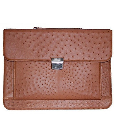 Cặp táp nam da đà điểu Huy Hoàng màu nâu đỏ HT6450