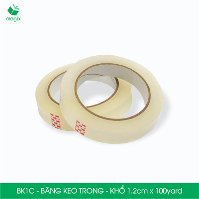  BK1C - Block 24 cuộn băng keo trong khổ 1.2cm x 100yard - Băng dính văn phòng, trường học