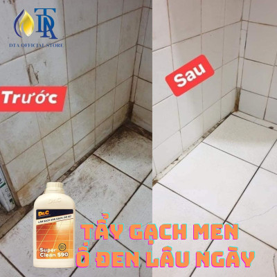 Tẩy Bồn Cầu Bị Ố Vàng,Tẩy Gạch Men,Tẩy Xi Măng,Nước Tẩy Nhà Vệ Sinh,Tẩy Rong Rêu Vôi Vữa Dr.C Super Clean S90 5 Lít