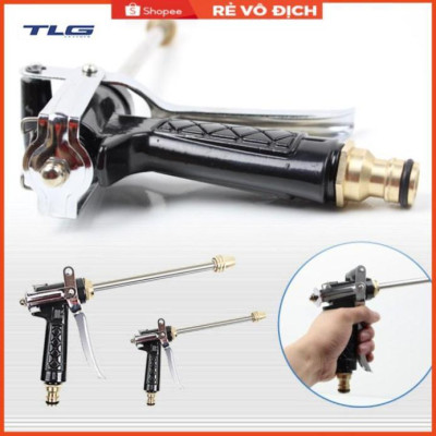 Bộ dây vòi xịt nước rửa xe, tưới cây . tăng áp 3 lần, loại 20m 206318 đầu đồng, đai, nối