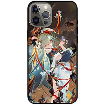 Ốp lưng dành cho Iphone 12 - 12 Pro - 12 Pro Max - 13 Mini - 13 - 13 Pro - 13 Pro Max - Anime Cô Gái Cầm Đàn - Hàng Chính Hãng