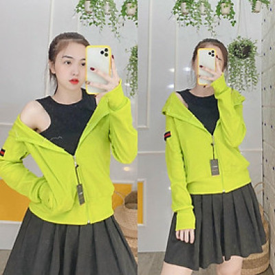 Áo Khoác Nữ Chống Nắng Cao Cấp thun gân MS09