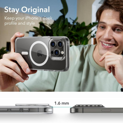 Ốp Lưng cho iPhone 15 Pro Max ESR Classic Hybrid Case with HaloLock - Hàng Chính Hãng