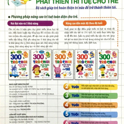 300 Trò Chơi Phát Triển Trí Tuệ Cho Trẻ 5 Tuổi (Tái Bản)