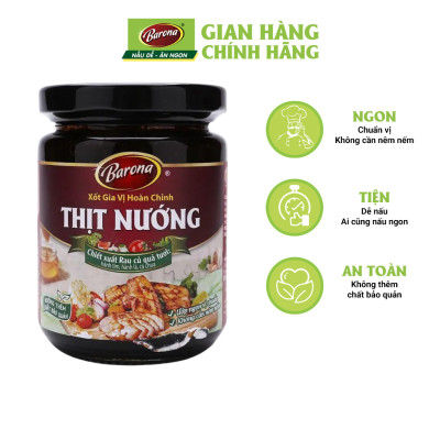 Xốt gia vị hoàn chỉnh Barona - Thịt Nướng (dạng Hũ) 260gr