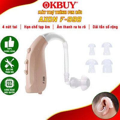 Máy trợ thính không dây mini Axon F-998 - có bộ lọc tiếng ồn hiện đại - Tặng kèm hộp đựng