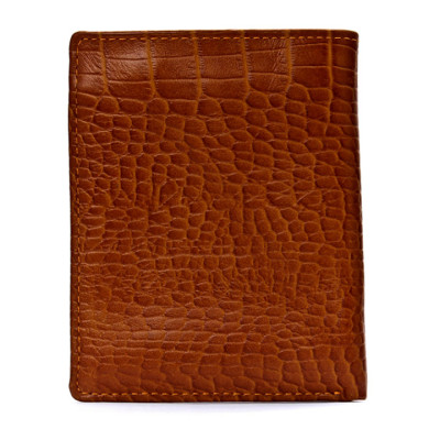 Ví nam Huy Hoàng vân cá sấu kiểu đứng màu da, đen, nâu HJ2119-20-21