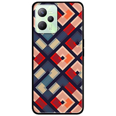 Ốp lưng dành cho Realme C35 mẫu Họa Tiết Vuông Chéo