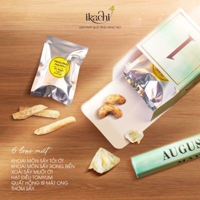 Hộp quà tặng cao cấp IKACHI - HÀNH TRÌNH HẠNH PHÚC - Hộp quà tặng có thể thay đổi thông điệp tạo dấu ấn cá nhân