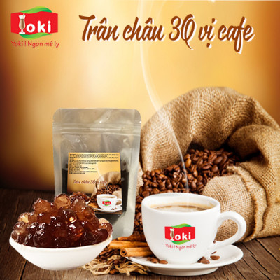 Combo Trân châu 3Q hương xoài Yoki và Trân châu 3Q hương cafe Yoki