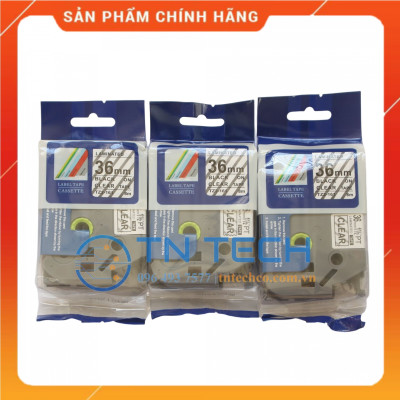 Nhãn In Tz2-161 - Đen nền trong 36mm x 8m - Dùng cho máy in BROTHER - AIMO - PUTY [Hàng nhập khẩu]