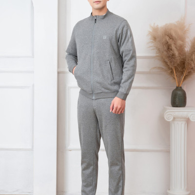 Bộ nỉ kéo khóa ALIGRO màu ghi nhạt BN.21