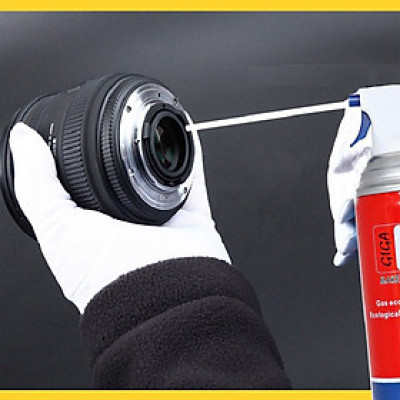 Bình Xịt Bụi Khí Nén Air Duster Vệ Sinh Máy Tính Laptop  Chai màu đỏ DRU - Hàng Chính Hãng