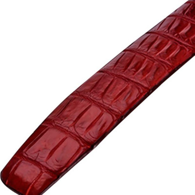 Thắt Lưng Nam Da Cá Sấu Gai Bụng Bản Lớn Huy Hoàng HT4776 - Nâu Đỏ