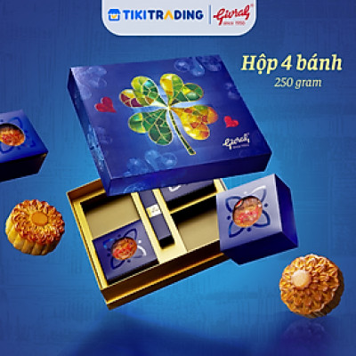 Hộp 4 Bánh Trung Thu Givral Tâm Giao 4 (250gr)