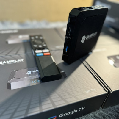 Box Tivi SAMPLAY - S98 PRO - Google TV - Ram 4G/32G - Tích Hợp Tìm Kiếm Bằng Giọng Nói - Hàng Nhập Khẩu