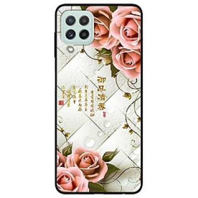 Ốp lưng dành cho Samsung A22 - Samsung S21 FE mẫu Hoa Hồng Nền Sọc