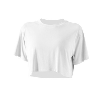 Áo pull ngắn crop top màu trắng năng động, trẻ trung cho nữ