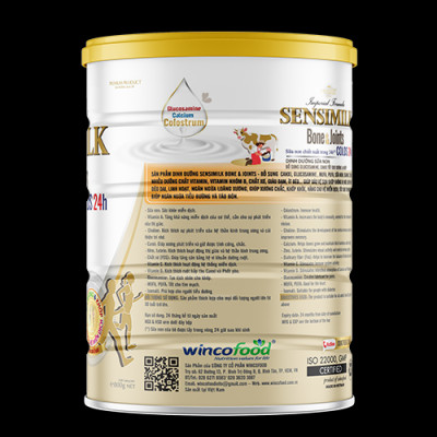 Sữa non Wincofood SENSIMILK BONE & JOINTS (800g) - Hỗ trợ cơ - xương - khớp cho người lớn giúp cơ thể khỏe mạnh