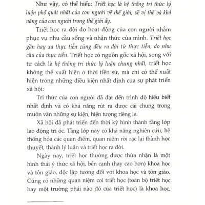 Giáo Trình Triết Học (Dùng Cho Khối Không Chuyên Ngành Triết Học Trình Độ Đào Tạo Thạc Sĩ, Tiến Sĩ Các Ngành Khoa Học Tự Nhiên, Công Nghệ) - Xuất Bản Lần Thứ 8 - ST