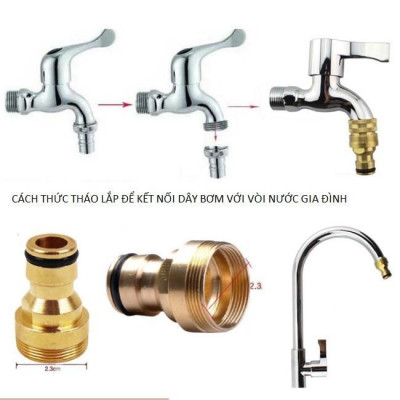  Bộ dây vòi xịt nước rửa xe, tưới cây . tăng áp 3 lần, loại 7m, 10m 206701-2 đầu đồng,cút+ tặng mở chai